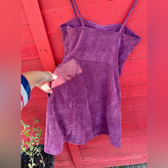 🟥 Kori corduroy spaghetti strap zip side mini dress - Picture 11 of 12